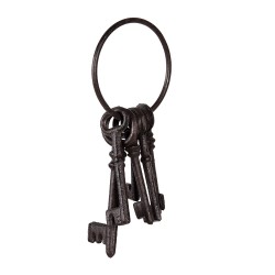 Clayre & Eef Figurine Key 9x19x3 cm Brown Iron
