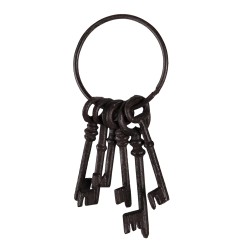 Clayre & Eef Figurine Key 9x19x3 cm Brown Iron