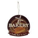 Clayre & Eef Plaque de texte 38x40 cm Marron Fer Bakery