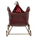 Clayre & Eef Dekoration Schlitten 36x18x22 cm Rot Eisen