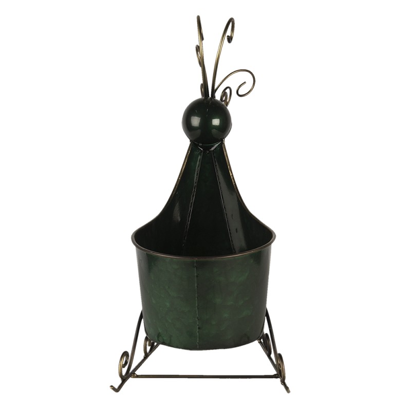Clayre & Eef Figurine Reindeer 34x17x37 cm Green Iron Sled