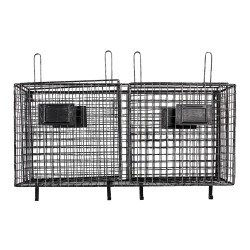 Clayre & Eef Scaffale da parete 56x12x65 cm Nero Ferro