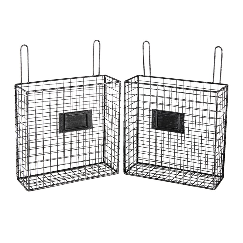 Clayre & Eef Wandrek  56x12x65 cm Zwart Ijzer