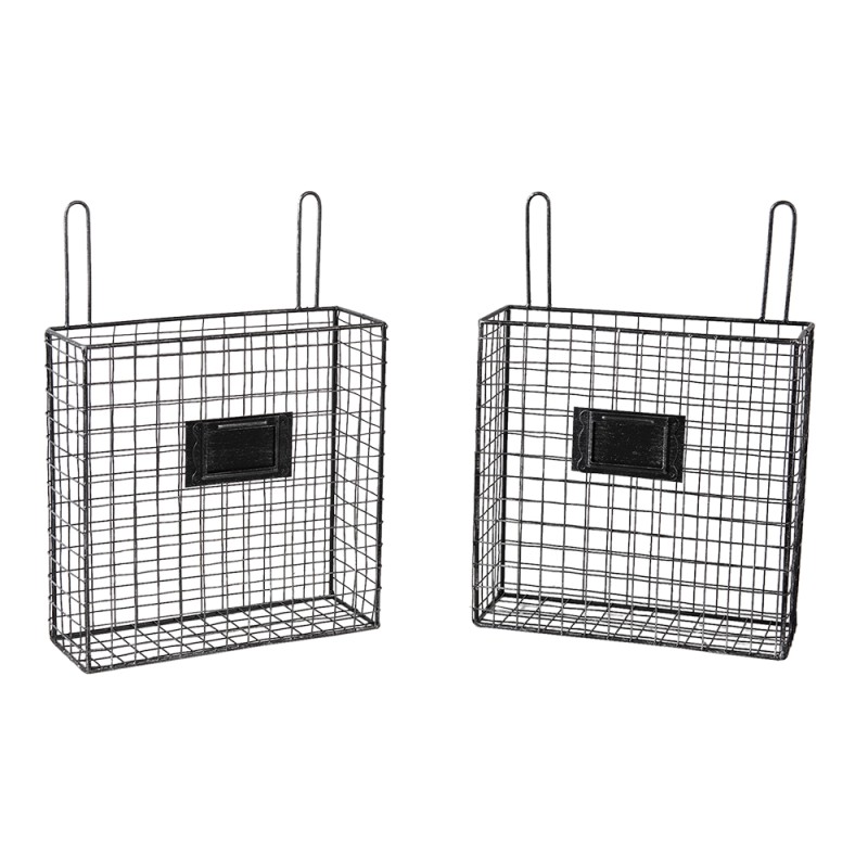 Clayre & Eef Etagère murale 56x12x65 cm Noir Fer