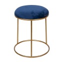 Clayre & Eef Tabouret Ø 42x48 cm Bleu Métal Rond
