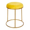 Clayre & Eef Stool Ø 42x48 cm Yellow Gold colored Metal Round