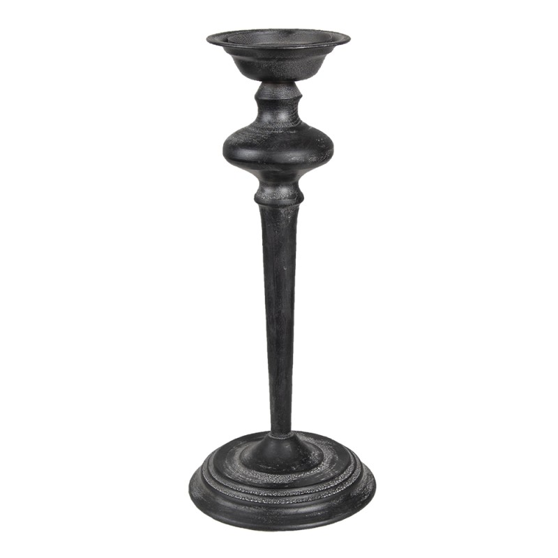 Clayre & Eef Candle holder Ø 16x38 cm Black Iron
