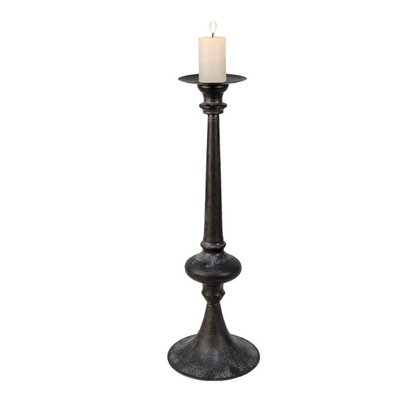 Clayre & Eef Candelabro Ø 15x45 cm Nero Ferro