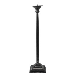 Clayre & Eef Candelabro Ø 10x31 cm Nero Ferro