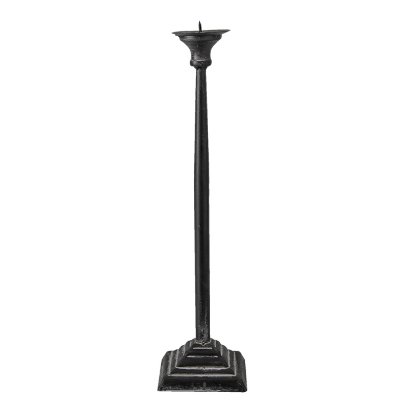 Clayre & Eef Candle holder Ø 10x31 cm Black Iron