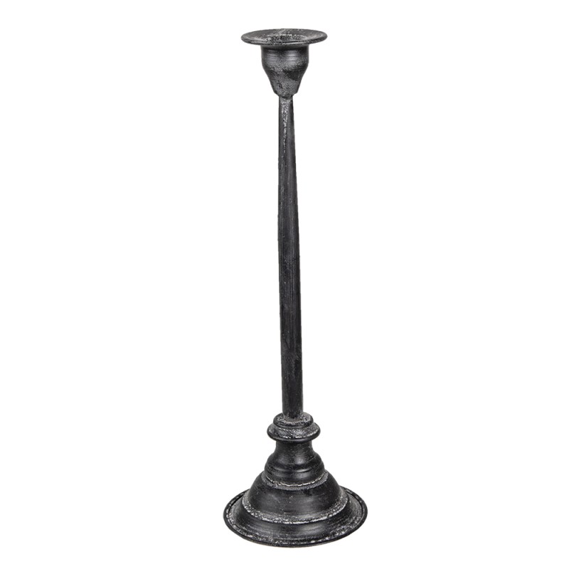 Clayre & Eef Candle holder Ø 11x37 cm Black Iron