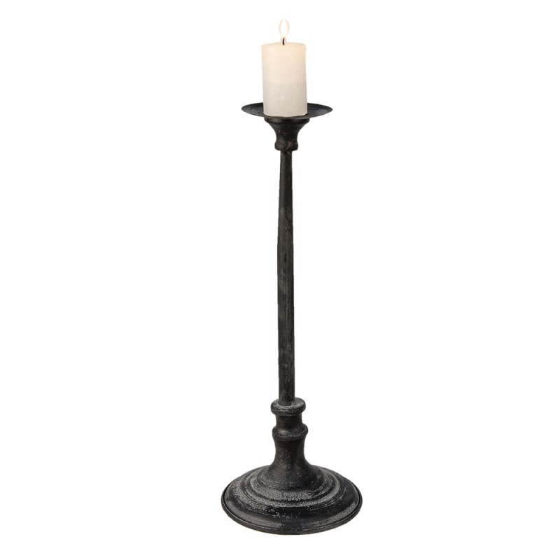 Clayre & Eef Candle holder Ø 14x42 cm Black Iron