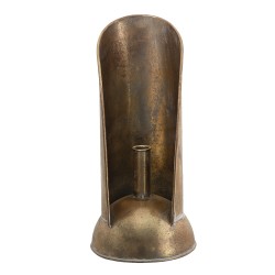 Clayre & Eef Kerzenständer Ø 16x35 cm Kupferfarbig Metall Rund