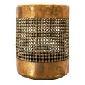 Clayre & Eef Lantern Ø 34x45 cm Copper colored Iron Glass Round
