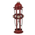 Clayre & Eef Wijnrek  14x15x41 cm Rood Ijzer Rond