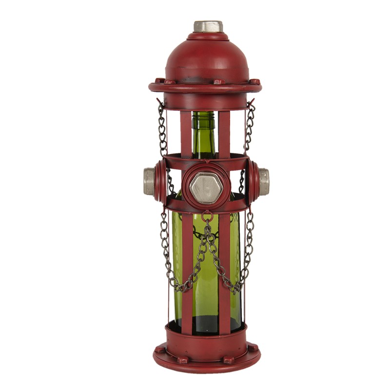 Clayre & Eef Wijnrek  14x15x41 cm Rood Ijzer Rond