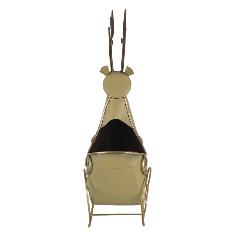 Clayre & Eef Cesto per riporre Renna  33x17x44 cm Color oro Ferro