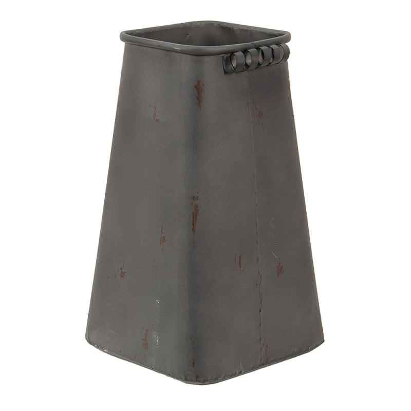 Clayre & Eef Vase 20x20x36 cm Gris Métal