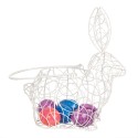 Clayre & Eef Eiermand Konijn 20x12x24 cm Wit Metaal