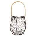 Clayre & Eef Mini Mandje  Ø 15x19 cm Bruin Ijzer