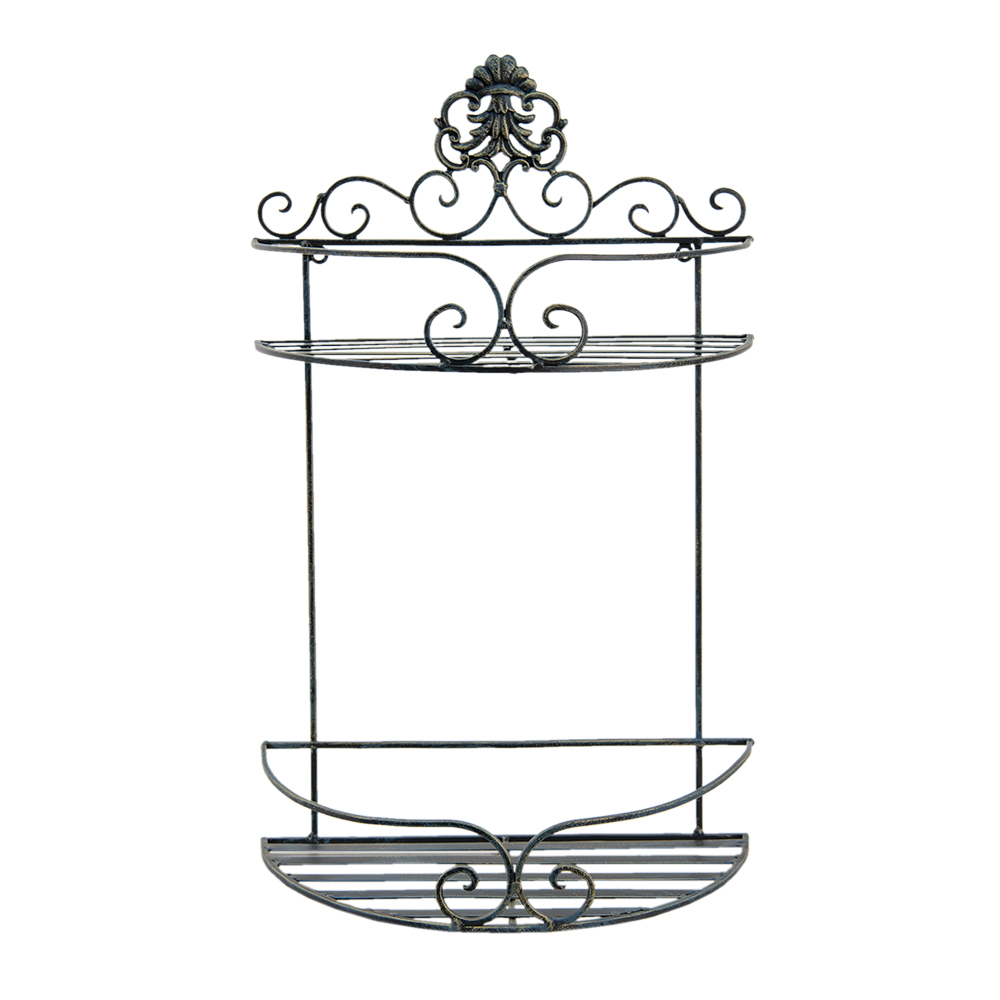 Clayre&Eef Wandrek 33x16x53 cm Zwart IJzer afbeelding