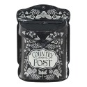 Clayre & Eef Buca delle lettere 27x8x39 cm Nero Ferro Fiori  Country post