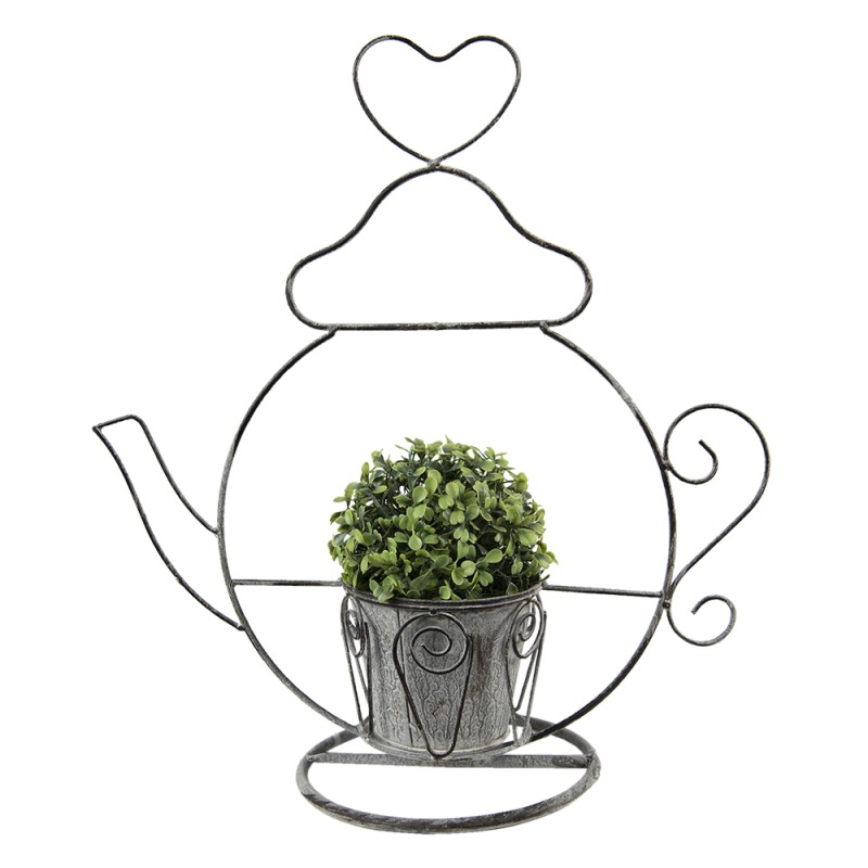 Clayre & Eef Plant Holder Teapot 45x20x48 cm Grey Iron