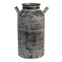Clayre & Eef Ciotola per il latte decorativa 19x17x33 cm Grigio Metallo Rotondo