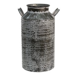 Clayre & Eef Decoratie Melkbus  19x17x33 cm Grijs Metaal Rond