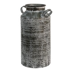 Clayre & Eef Decoratie Melkbus  19x17x33 cm Grijs Metaal Rond