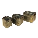 Clayre & Eef Decoratie Zinken Teil Set van 3  42x38x28 cm Grijs Ijzer Rechthoek