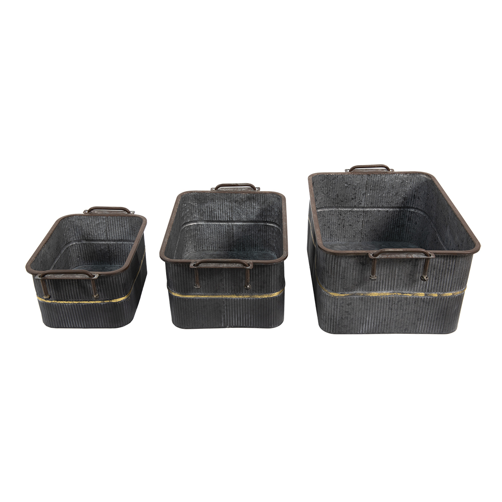Clayre&Eef Planthouder 45x32x20 cm Grijs IJzer afbeelding