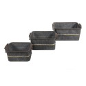 Clayre & Eef Planthouder  45x32x20 cm Grijs Ijzer Rechthoek