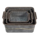 Clayre & Eef Planthouder  45x32x20 cm Grijs Ijzer Rechthoek