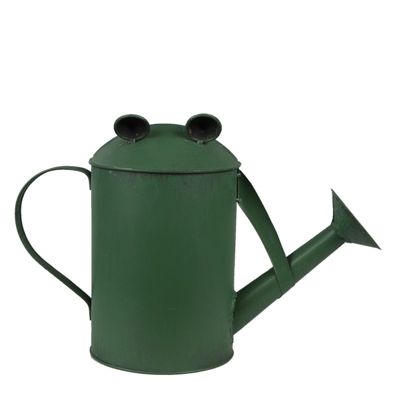 Clayre & Eef Annaffiatoio decorativo 37x15x25 cm Verde Metallo Rana