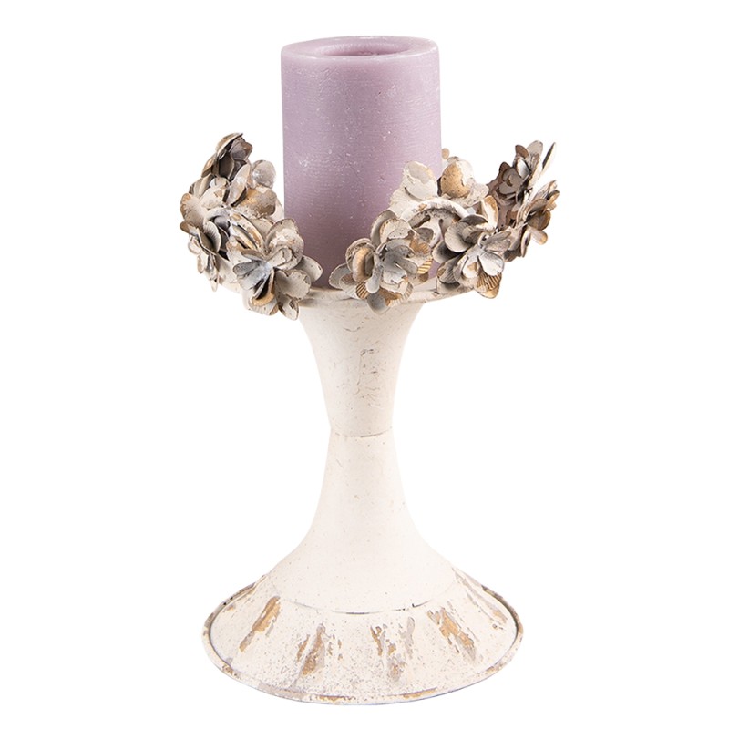 Clayre & Eef Candelabro Ø 17x21 cm Beige Ferro