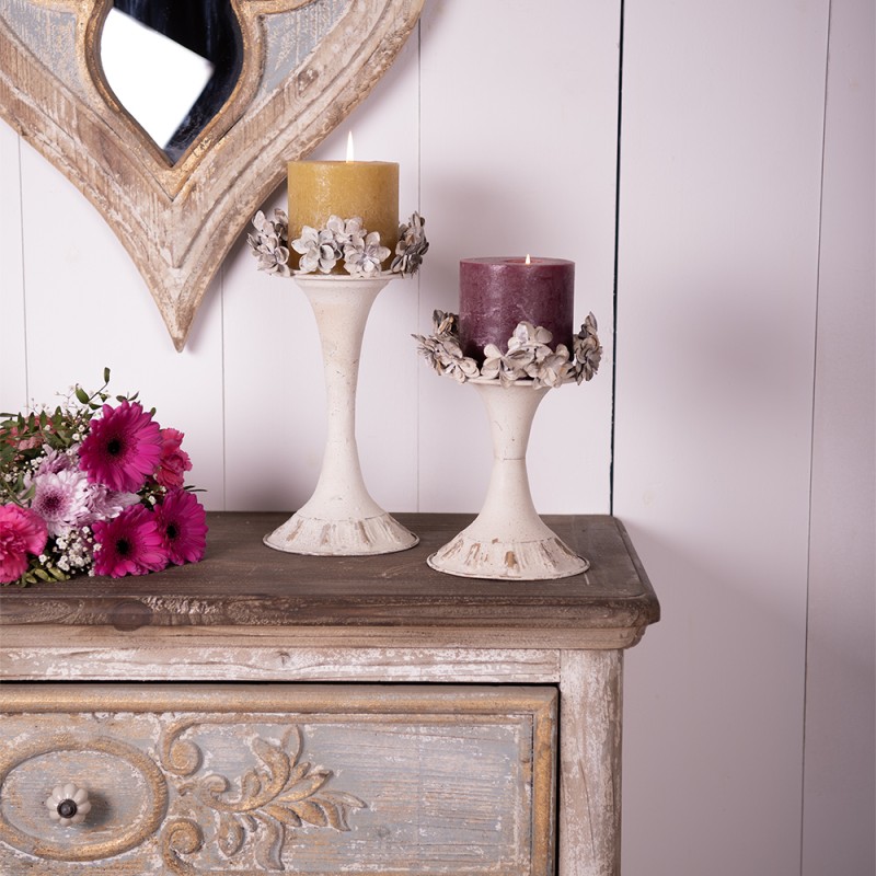Clayre & Eef Candle holder Ø 41x43 cm Beige Iron
