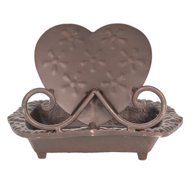 Clayre & Eef Portasapone 16x11x13 cm Marrone Ferro Coure