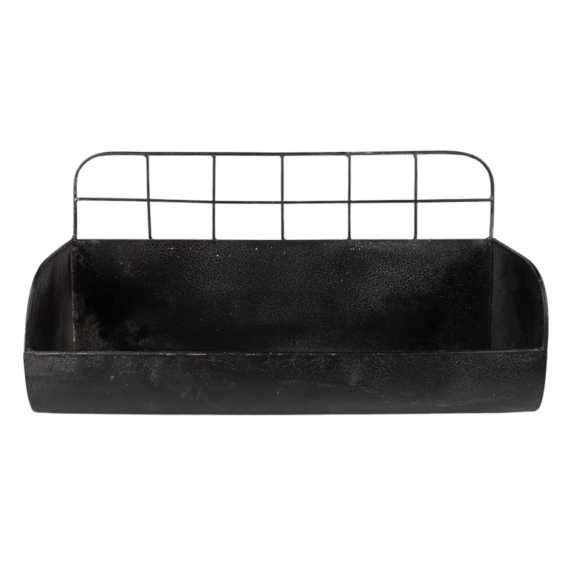 Clayre & Eef Etagère murale 38x14x20 cm Noir Fer