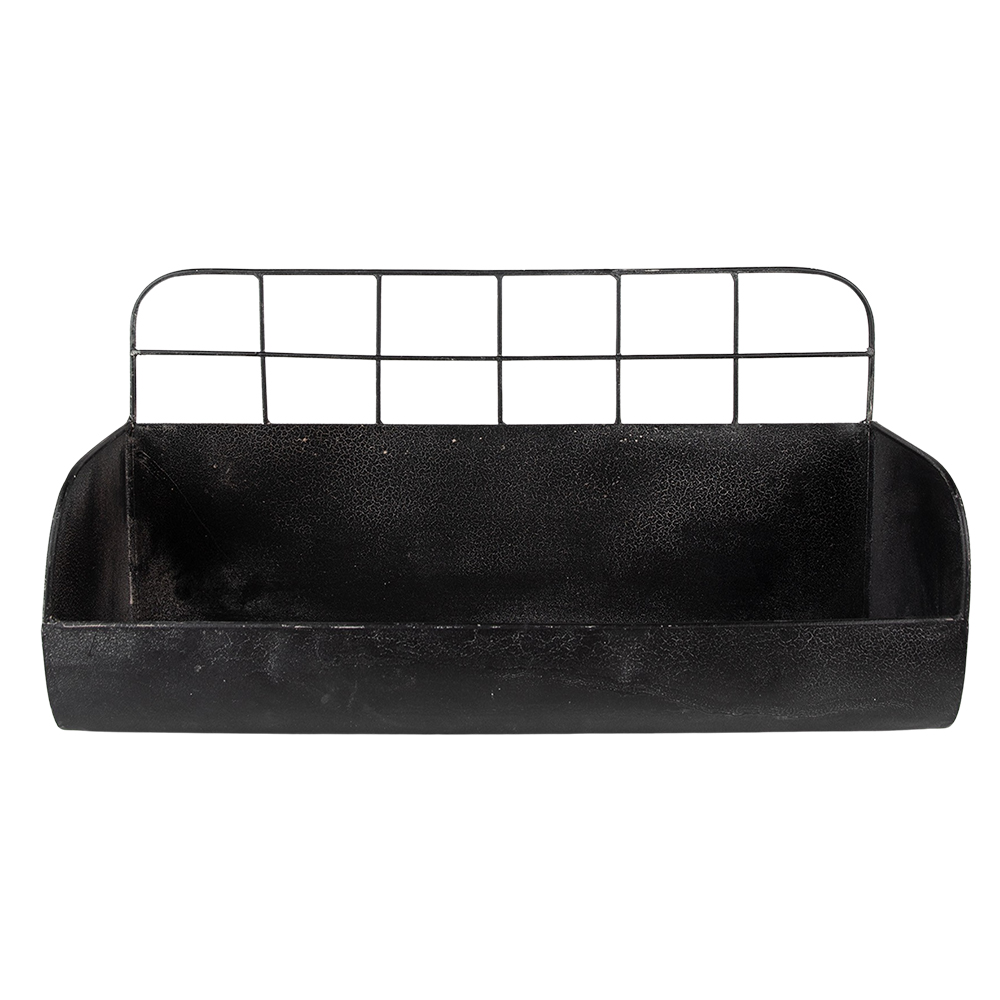 Clayre & Eef Wandrek 38x14x20 cm Zwart IJzer afbeelding