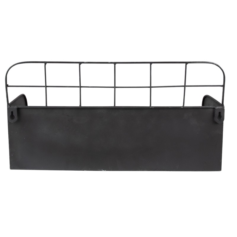 Clayre & Eef Etagère murale 38x14x20 cm Noir Fer