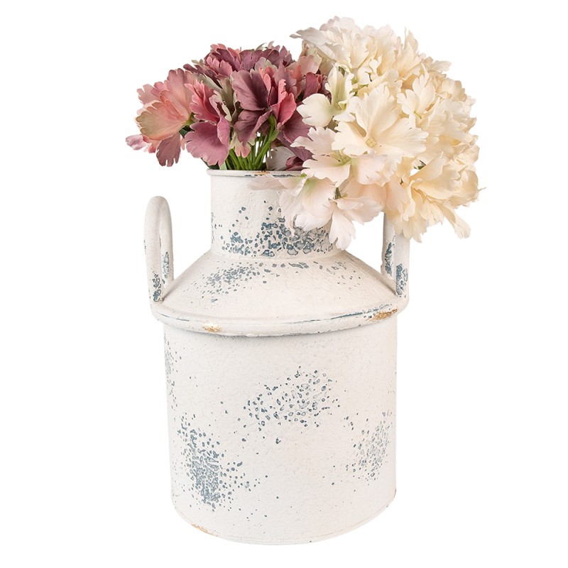 Clayre & Eef Pot à lait de décoration Ø 18x22 cm Beige Fer Rond