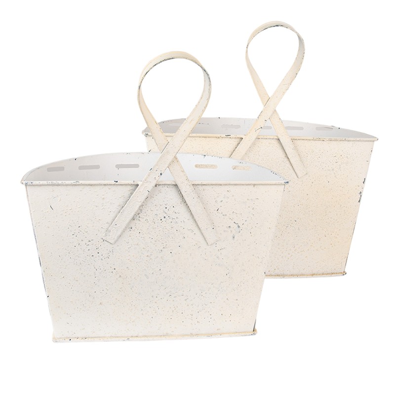 Clayre & Eef Supporto per piante Beige Ferro Semicerchio