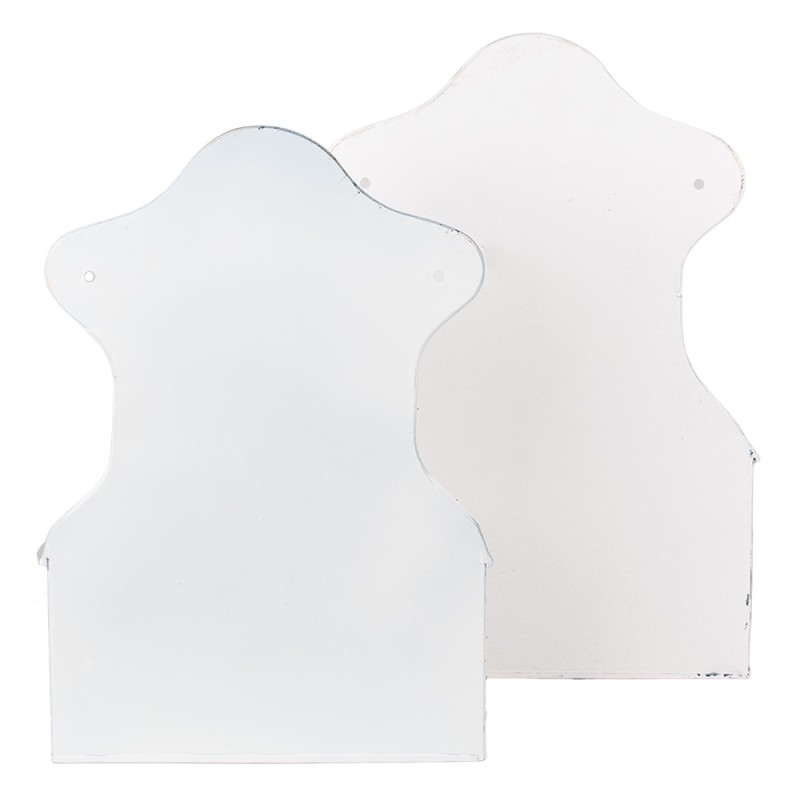 Clayre & Eef Pflanzenhalter 26x14x37 /23x12x32 cm Beige Eisen