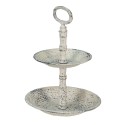 Clayre & Eef Etagère 2 laags  Ø 19x27 cm Beige Ijzer