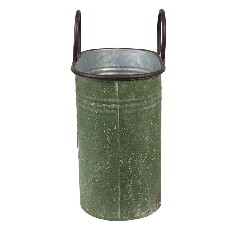 Clayre & Eef Fioriera Verde Marrone Metallo Fresh Flowers