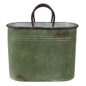 Clayre & Eef Fioriera Verde Marrone Metallo Fresh Flowers