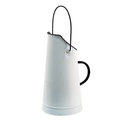 Clayre & Eef Decoratie Kolenkit  Ø 15x30 cm Wit Metaal