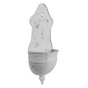 Clayre & Eef Planthouder  24x10x47 cm Wit Grijs Metaal