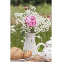 Clayre & Eef Decoration can 12x12x20 cm Grey White Metal